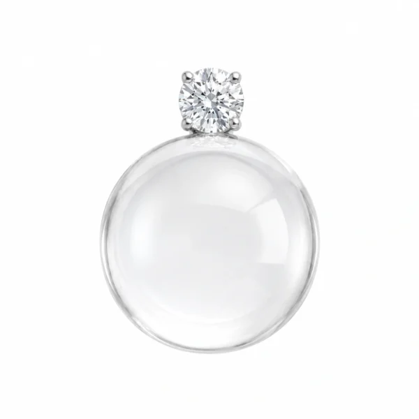 Crystal Round Pendant Necklace – Luminous Drop
