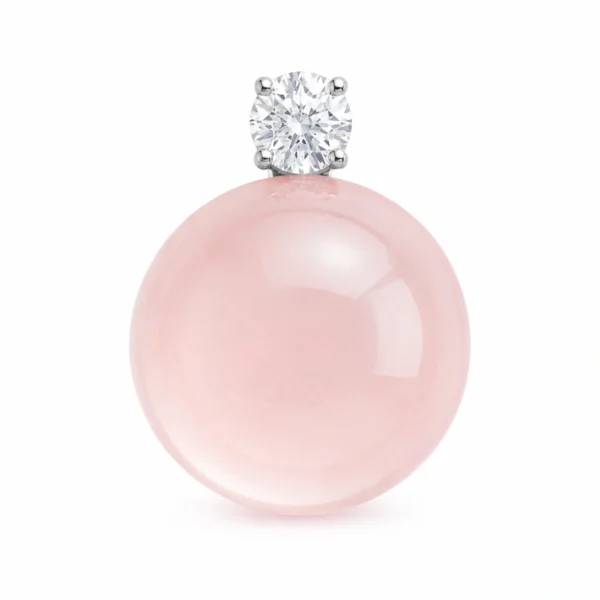 Crystal Round Pendant Necklace – Luminous Drop