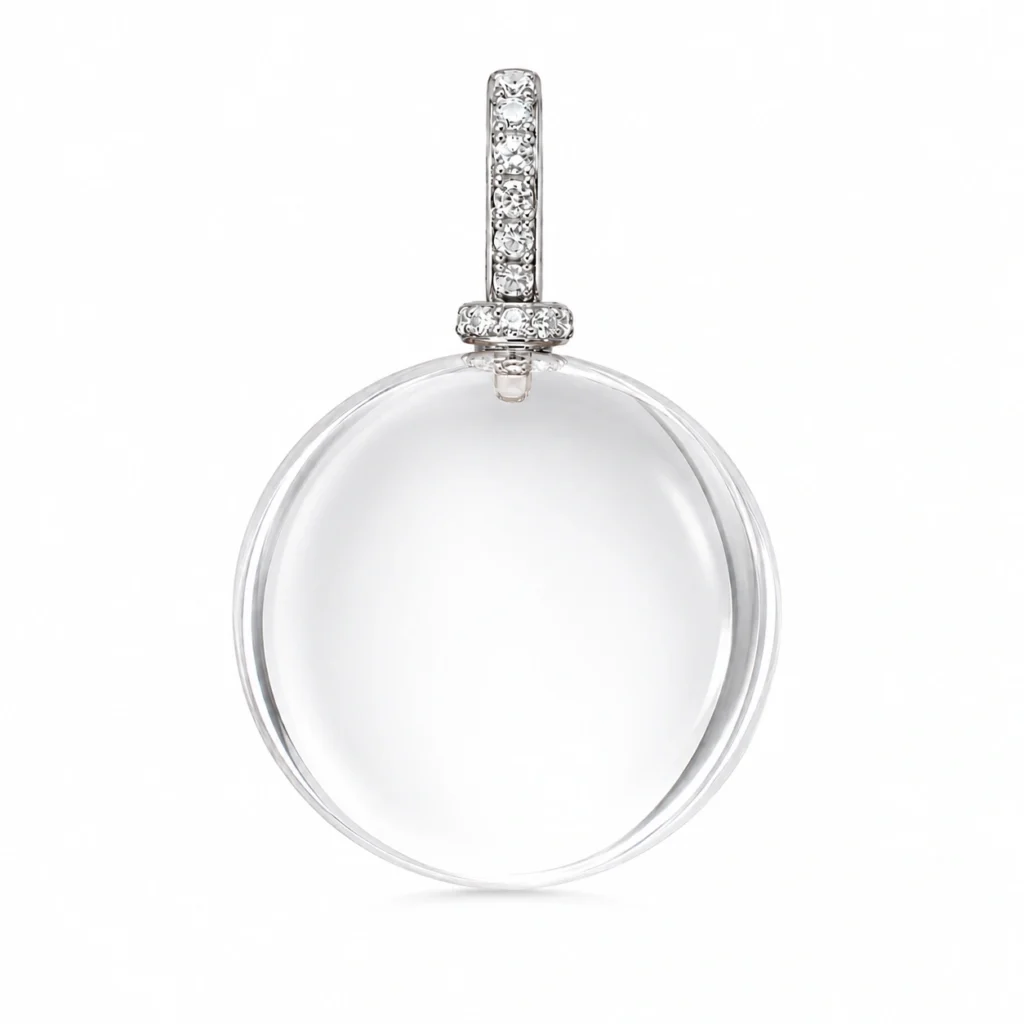 Clear Quartz Oval Pendant Necklace – Timeless Crystal Elegance