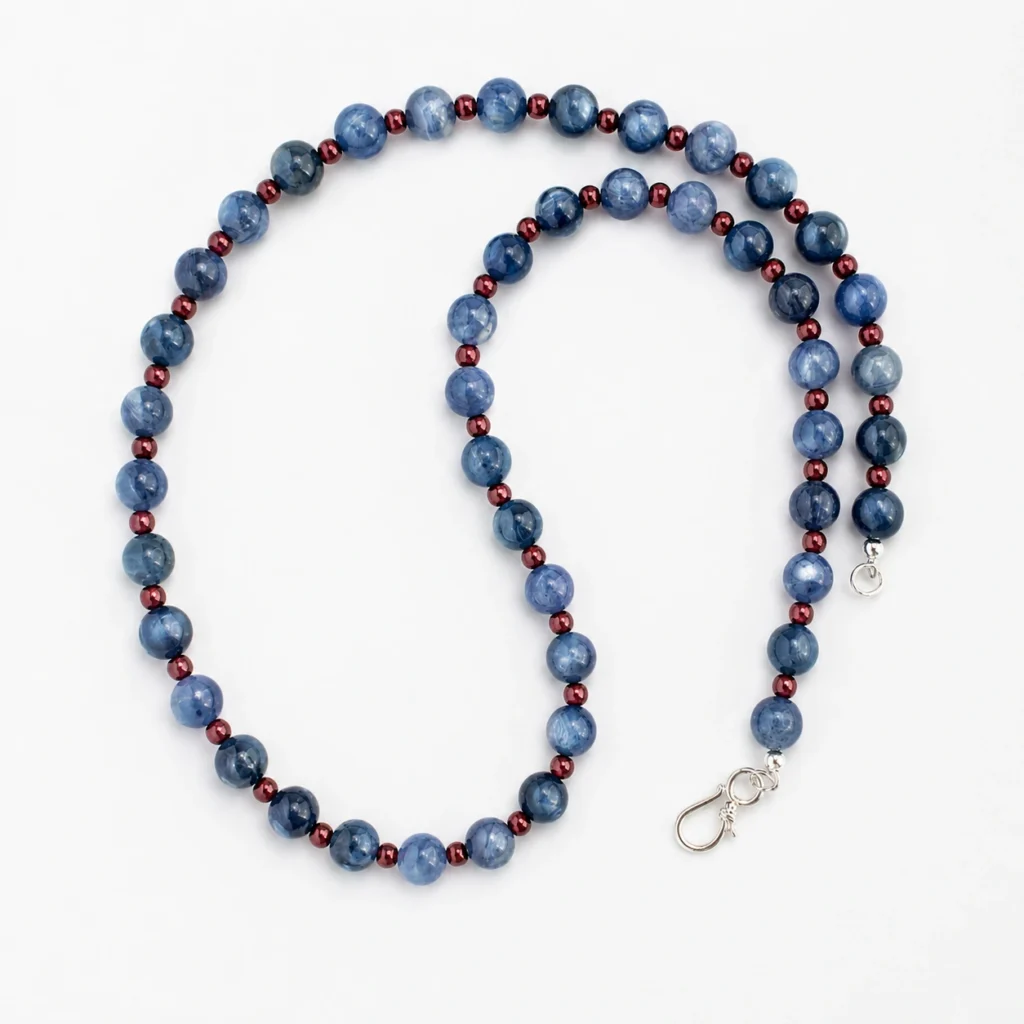 Blue Kyanite Beaded Necklace – Natural Stone Jewelry