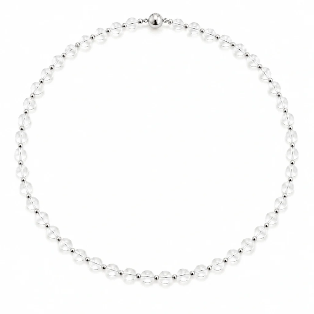 Clear Quartz Beaded Necklace – Natural Crystal Elegance