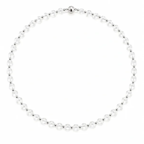 Clear Quartz Beaded Necklace – Natural Crystal Elegance