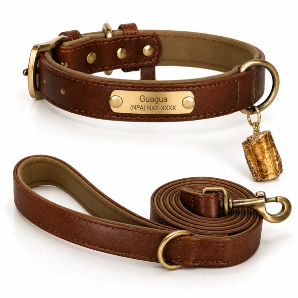 Tiger Eye Gemstone Dog Collar