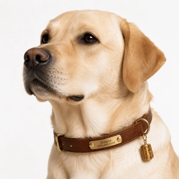 Tiger Eye Gemstone Dog Collar