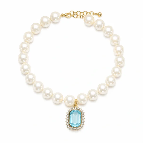 Azure Pearl Cat Collar