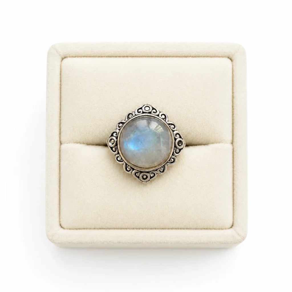Rainbow Moonstone Vintage Ring