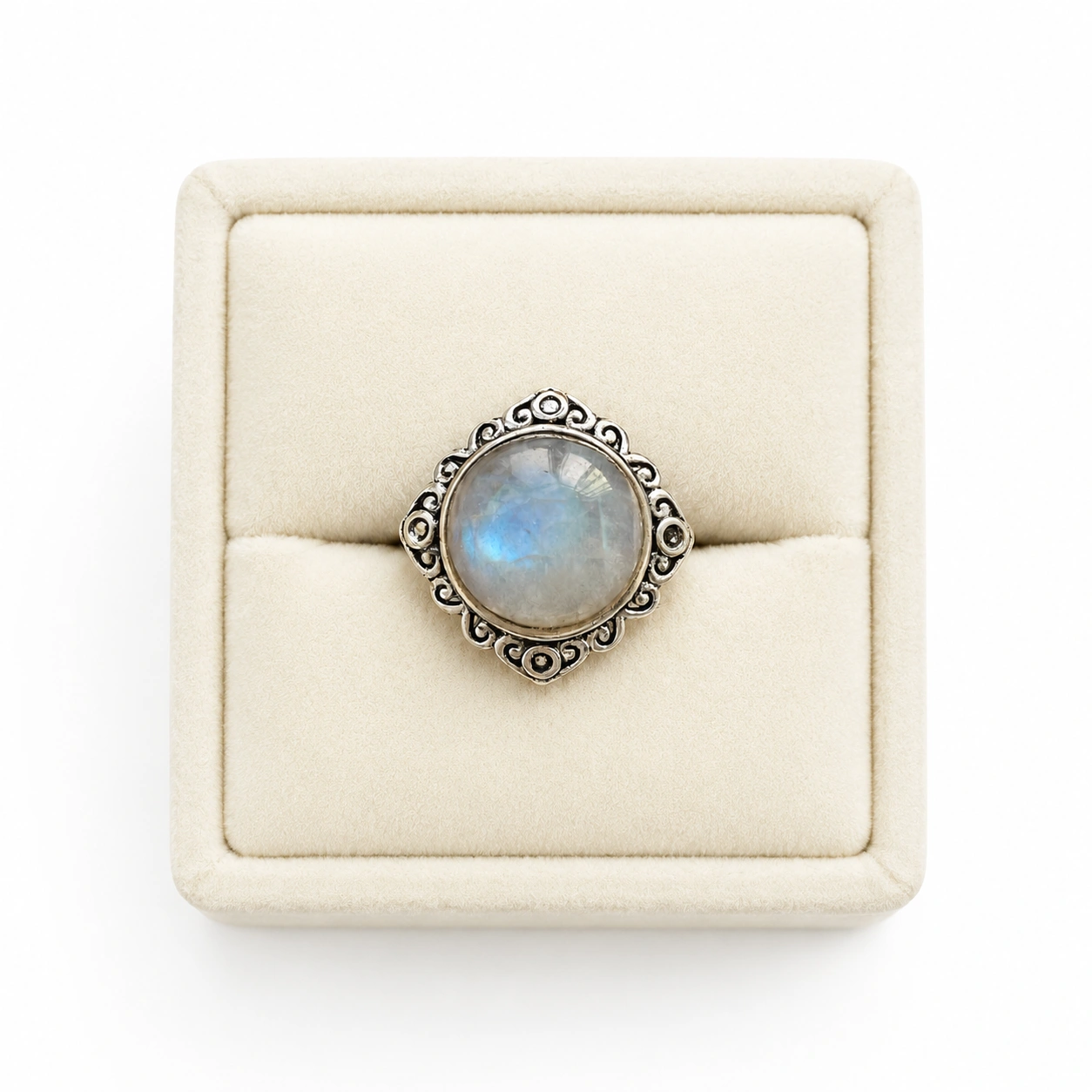 Rainbow Moonstone Vintage Ring