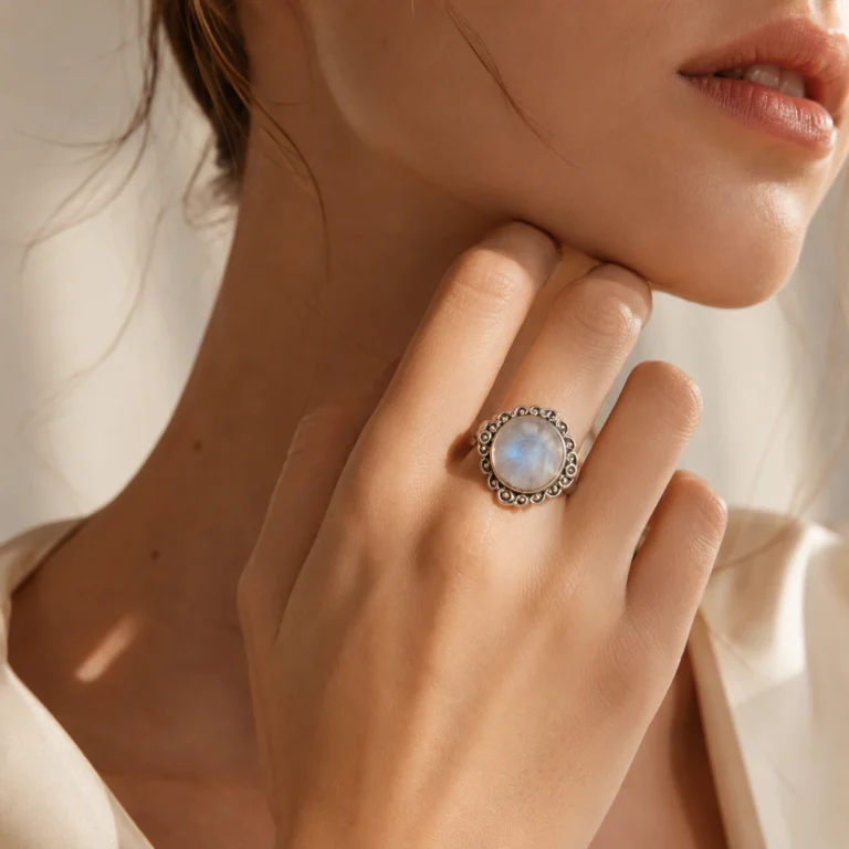 Rainbow Moonstone Vintage Ring