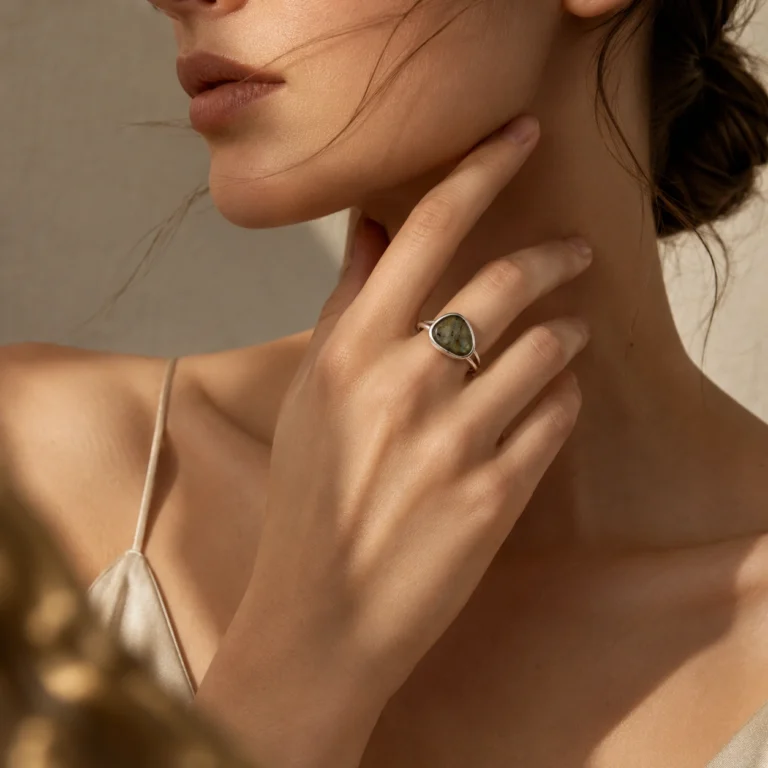 Labradorite Freeform Ring – Aurora Stone