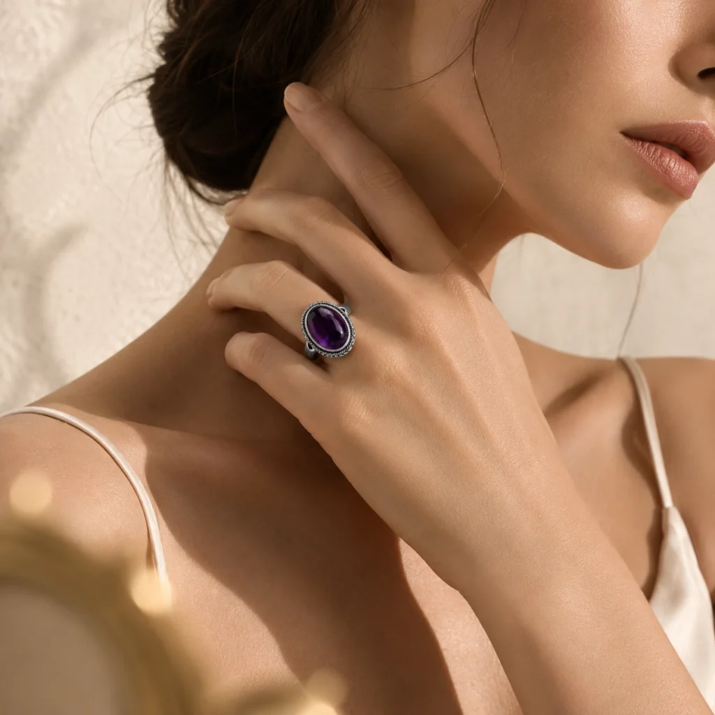 Vintage Amethyst Oval Ring